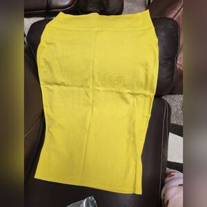 Fashion Nova Vibrant Yellow Pencil Skirt